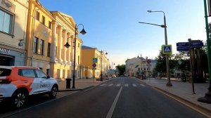 На машине по улицам Москвы. Районы Замоскворечье и Якиманка. Июнь 2023
