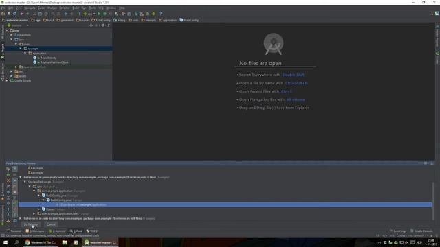 Android studio change package name смотреть онлайн