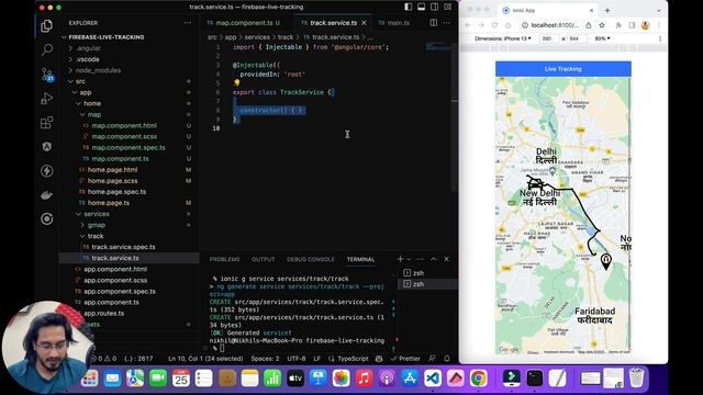 Ionic - Google Map Live Tracking using Firebase смотреть онлайн