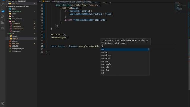 Scroll Interactions in JavaScript using GSAP's ScrollTrigger & Smooth Scrollbar смотреть онлайн