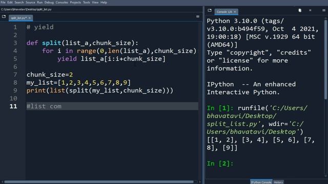 201. Different Ways to Split a List into Evenly Sized Chunks in Python with Code || Generator смотреть онлайн