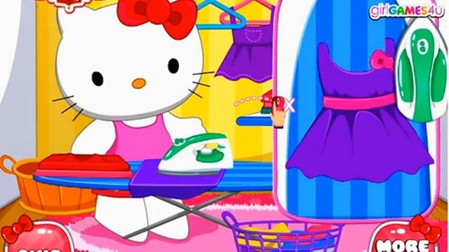Hello Kitty Laundry Day ! Игра Хелло Китти: День Стирки! смотреть онлайн