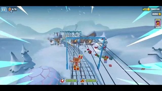 SUBWAY SURFERS NORTH POLE Got GINGERBOT! смотреть онлайн