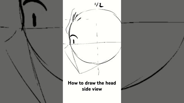 How to draw the head from the side view #howtodraw смотреть онлайн