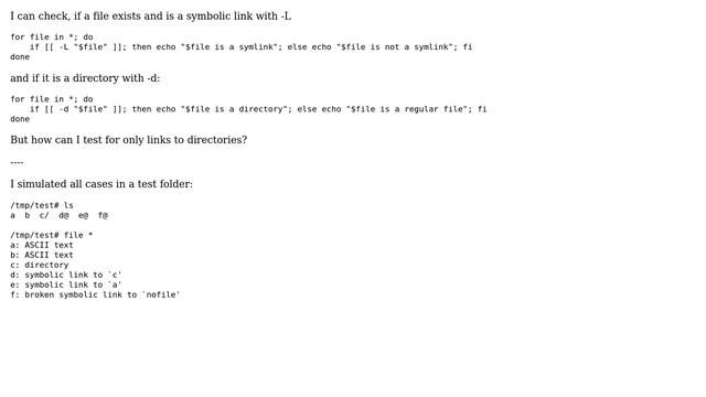 Unix & Linux: How do I check if a file is a symbolic link to a directory? (3 Solutions!!) смотреть онлайн