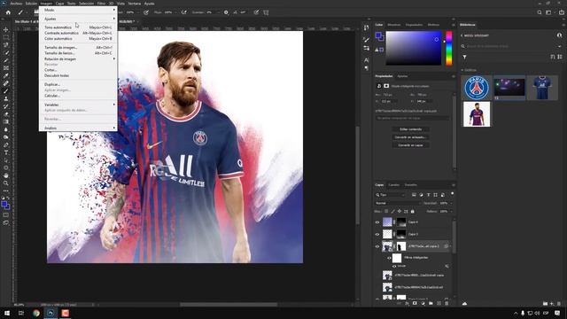 MESSI AL PSG "TRANSICIÓN " | SPEED ART | DISEÑO DE POST EN PHOTOSHOP смотреть онлайн