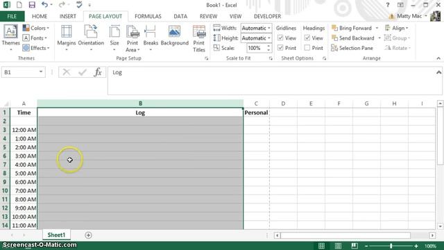 How To Use Excel - Make an Hourly Log Sheet смотреть онлайн