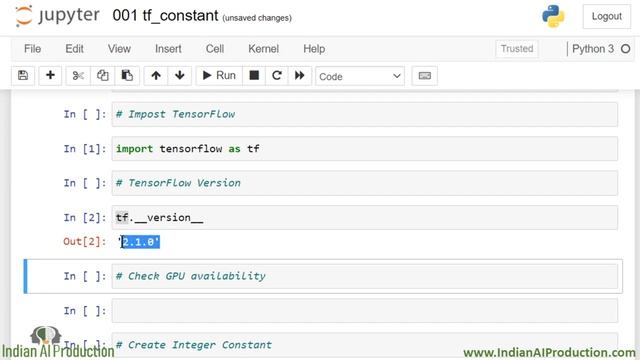 04 Create Constant Tensor using TensorFlow 2 0 Python Tutorial Deep Learning Machine Learning72 смотреть онлайн