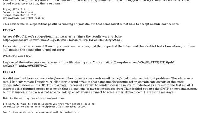 Unix & Linux: postfix smtp connection timed out, why? смотреть онлайн
