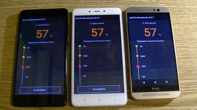 Xiaomi Redmi Note 4 VS Redmi Note 4 Global Version VS Htc One M9.AnTuTu Benchmark-тест 2017. смотреть онлайн