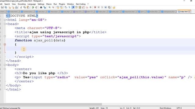 ajax in php part-1 (complete poll system ) смотреть онлайн