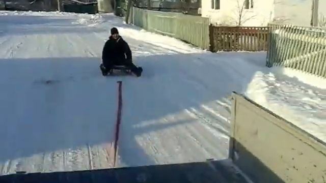 Зимние покатухи на санках и мотоблокe #2.леха смотреть онлайн
