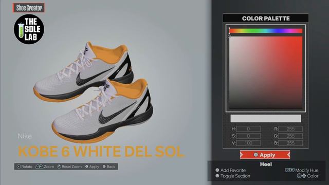 How to Make The Nike Kobe 6 White Del Sol in the NBA 2K24 Shoe Creator смотреть онлайн