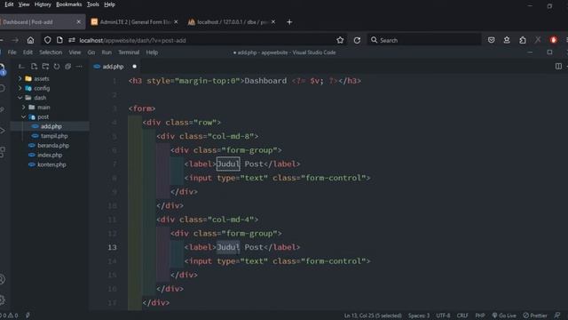 belajar membuat dashboard dgn php dan template admin lte 2 #5 tambah data смотреть онлайн