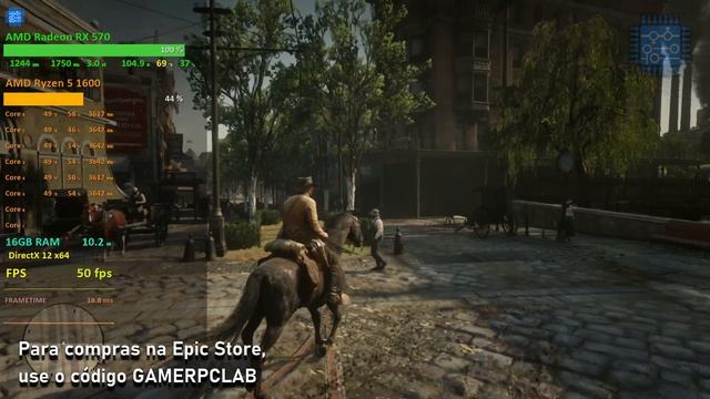 RX 570 4GB + Ryzen 5 1600 (AF) - Red Dead Redemption 2 смотреть онлайн