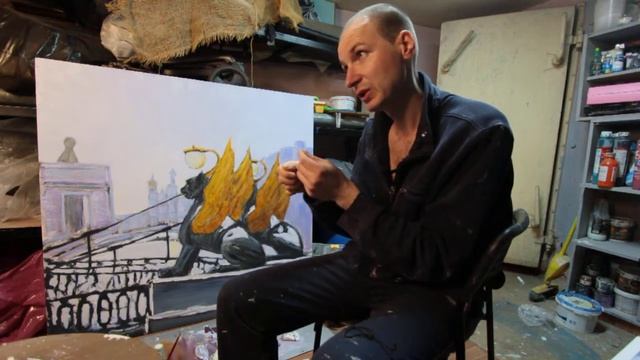 Пишу маслом на строительной фанере. Живопись. Художник. Эксперименты. смотреть онлайн