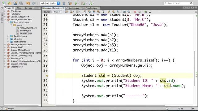 Java Beginer Collection ArrayList Part 6 (Check type of object by 'instance of' ) смотреть онлайн