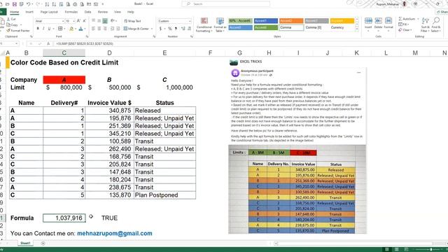 Did the Credit Limit Exceeded? Check in Excel! смотреть онлайн