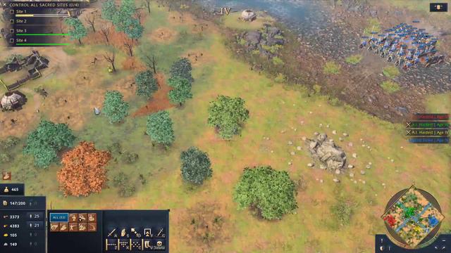 Guarding the Scared Sites with Castle Walls | Confluence Map | Age of Empires 4 Gameplay смотреть онлайн