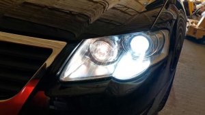 адаптивный ксенон VW Passat B6. работа левой фары