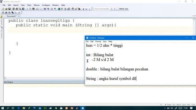 BELAJAR JAVA#2 : MEMBUAT PROGRAM LUAS SEGITIGA JAVA DENGAN TEXTPAD смотреть онлайн