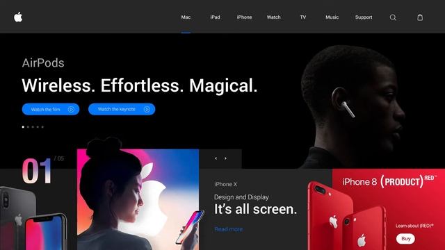 Apple Landing page design concept - UI/UX Challenge #3 смотреть онлайн