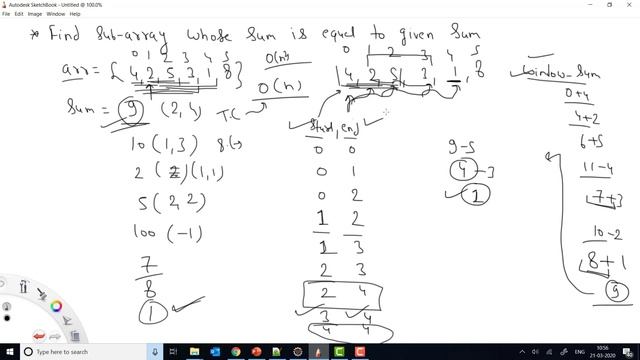 Array - 26: Find Sub-array whose sum is equal to given sum смотреть онлайн