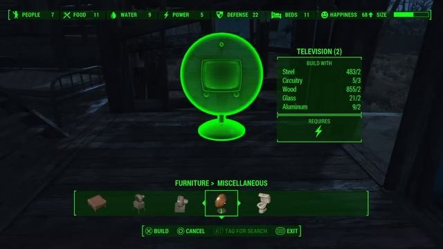 Fallout 4 - How to get a television working in your settlement buildings смотреть онлайн
