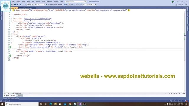 How to use bootstrap 4 custom switch class in asp.net || visual studio2019 #bootstrap 4 tutorials 3 смотреть онлайн