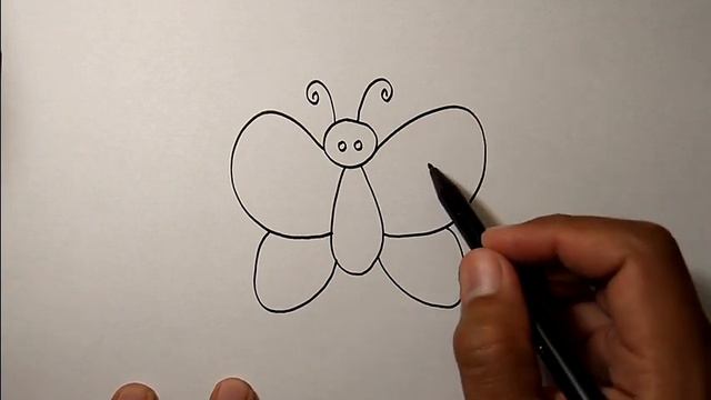 How to draw animals easy | Butterfly | Simple Drawing смотреть онлайн