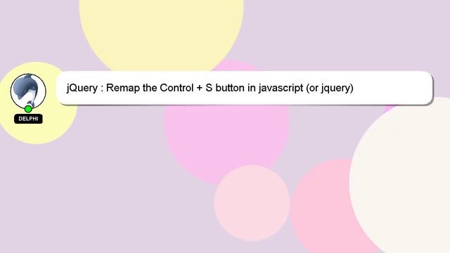 jQuery : Remap the Control + S button in javascript (or jquery) смотреть онлайн