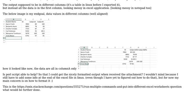 Perl script to format .xls file in Linux смотреть онлайн