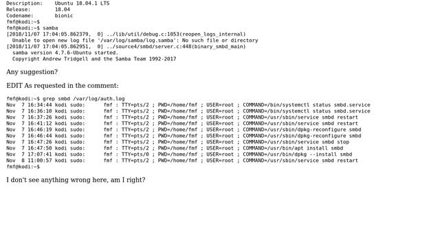 Ubuntu: Failed to start Samba SMB Daemon. Failed with result 'exit-code' смотреть онлайн