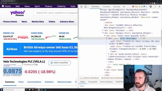 How to Scrape Stock Prices from Yahoo Finance with Python смотреть онлайн