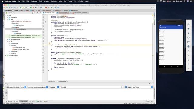 Java (Android) darslari | 10-dars | RecyclerView with OnClickListener смотреть онлайн