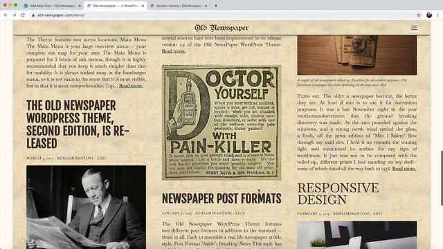 Update 2.5 — Old Newspaper WordPress Theme смотреть онлайн