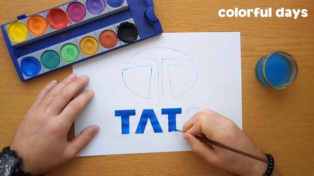 How to draw the Tata Motors logo - टाटा मोटर्स - car logos смотреть онлайн