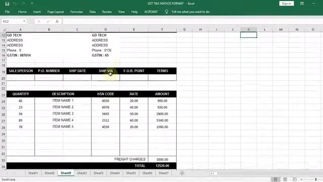 Download GST Bill & Invoice in Excel file смотреть онлайн