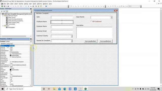 Complaint Management System in Excel and VBA - Part 3 (Creating UserForm and Input Controls) смотреть онлайн