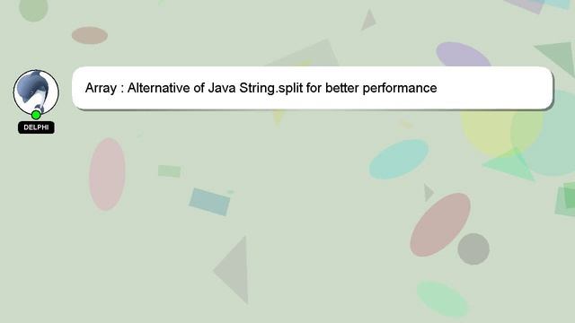 Array : Alternative of Java String.split for better performance смотреть онлайн