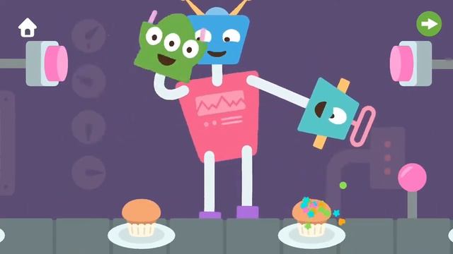 Sago Mini Robot Party - 3 head robots- Game for Kids смотреть онлайн