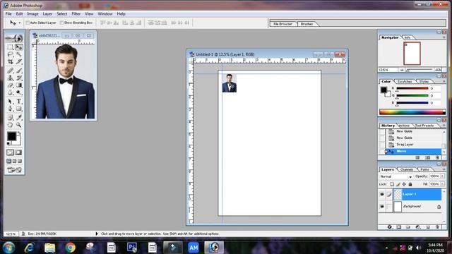 How to make passport size photo with print in Photoshop 7.0 in hindi смотреть онлайн