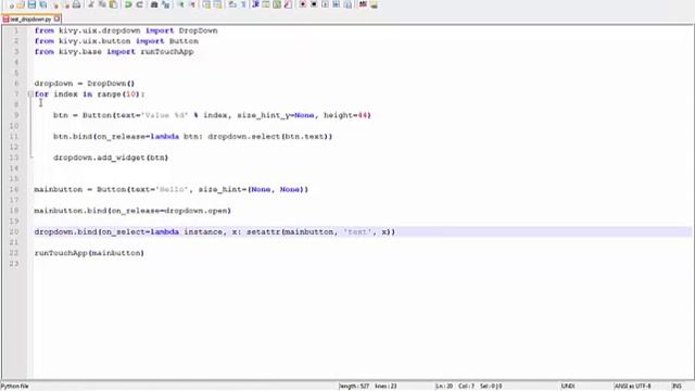 Faire un dropdown en Kivy. смотреть онлайн