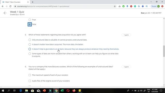 Coursera: AI for Everyone Course Week 1 solved Live | deeplearning.ai смотреть онлайн