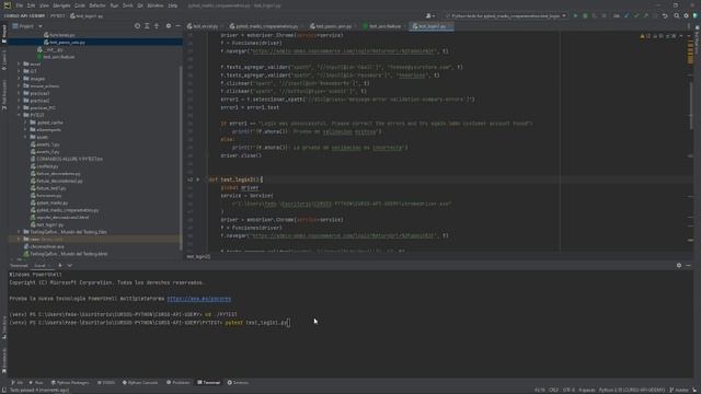 Selenium y Python - Pytest login. смотреть онлайн