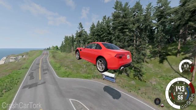 Jumping Сars, Part 10.3, BeamNG Drive, Crash, СrashCarTork, Car games, Сrash test №281 смотреть онлайн