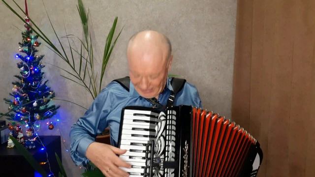 Новогодняя песня на аккордеоне ."В лесу родилась ёлочка" (meloldia on accordion). смотреть онлайн