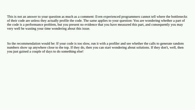 How to optimize many rand() calls? closed смотреть онлайн