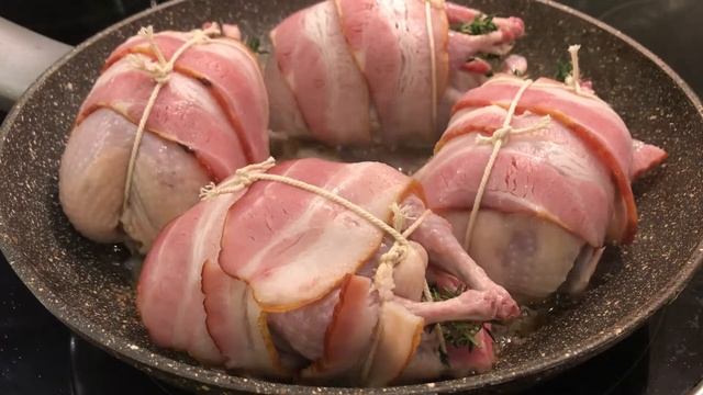 Перепела в беконе - вкусное блюдо к праздничному столу, Новый год 2018 смотреть онлайн