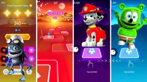 Crazy Frog vs Boss Baby vs Paw Patrol vs Gummy Bear | Tiles Hop EDM Rush!